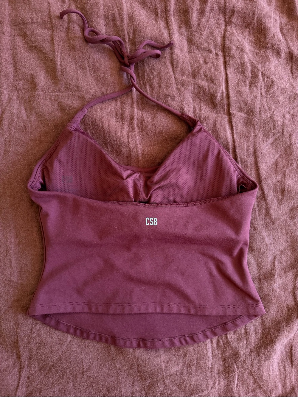 CSB Elsie Halter Tank in Burgundy size M - Picture 3 of 4